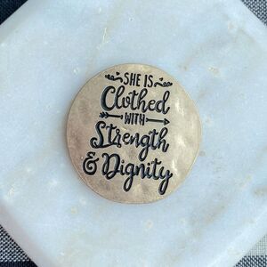 Bronze Gold Black Cell Phone Charm Faith Motivational Quote Accessory Gift NWT